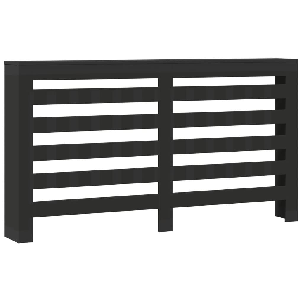 Pokrov za radijator crni 175x20x82 cm konstruirano drvo