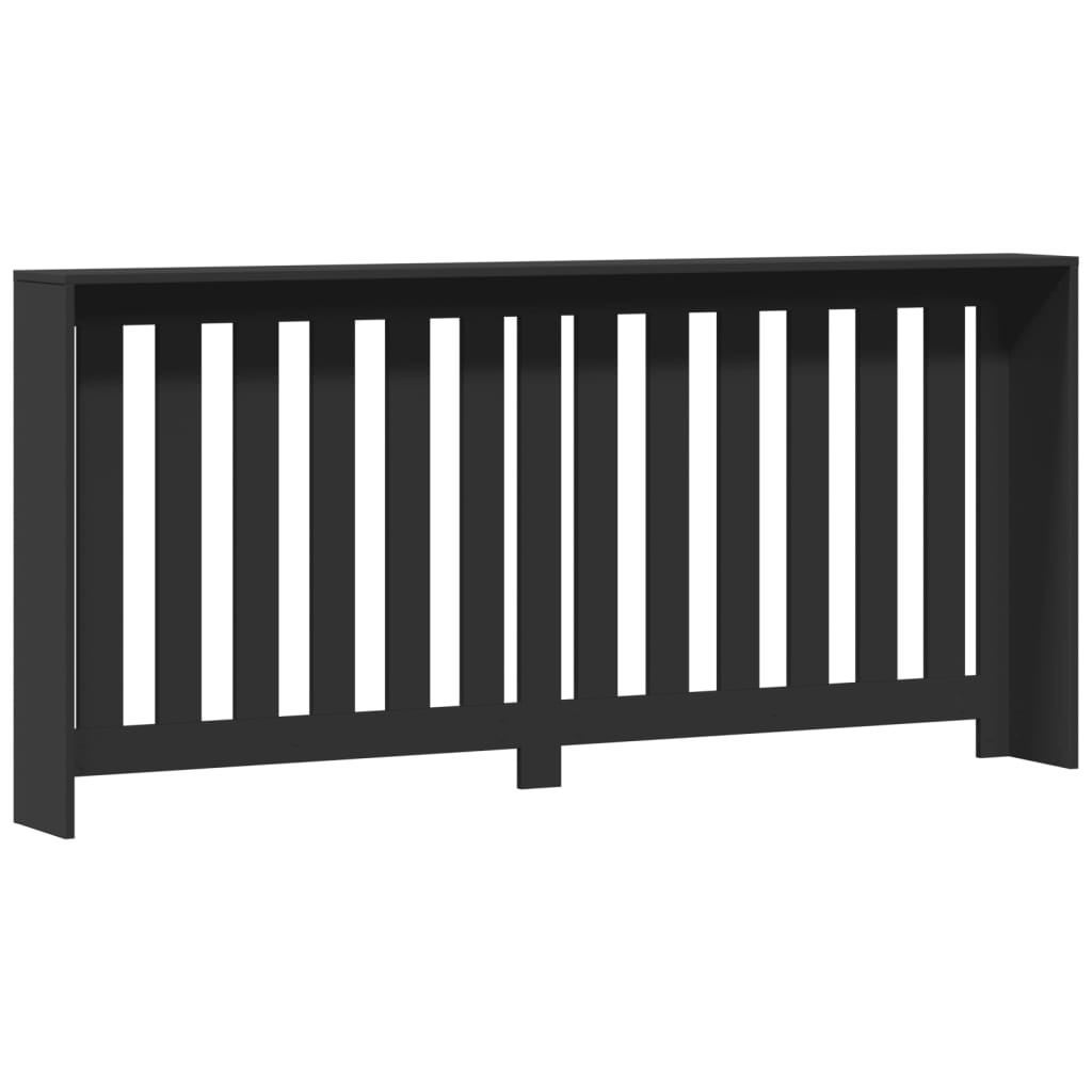Pokrov za radijator crni 175x20x82 cm konstruirano drvo