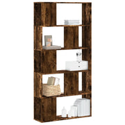 Regal za knjige s 5 razina boja hrasta 80,5x23,5x162,5cm drveni