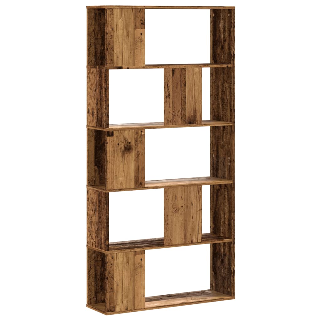 Regal za knjige 5 razina boja staro drvo 80,5x23,5x162,5 drveni
