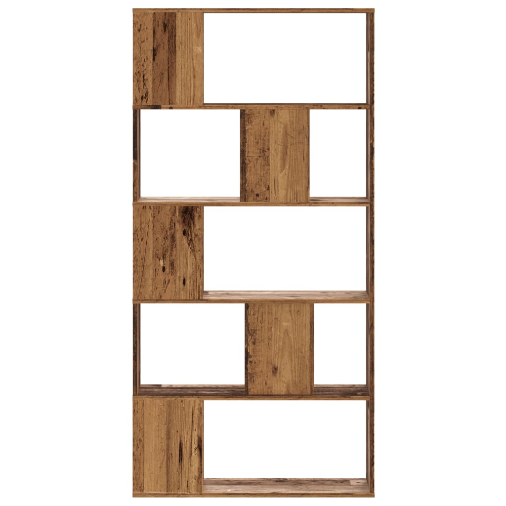 Regal za knjige 5 razina boja staro drvo 80,5x23,5x162,5 drveni