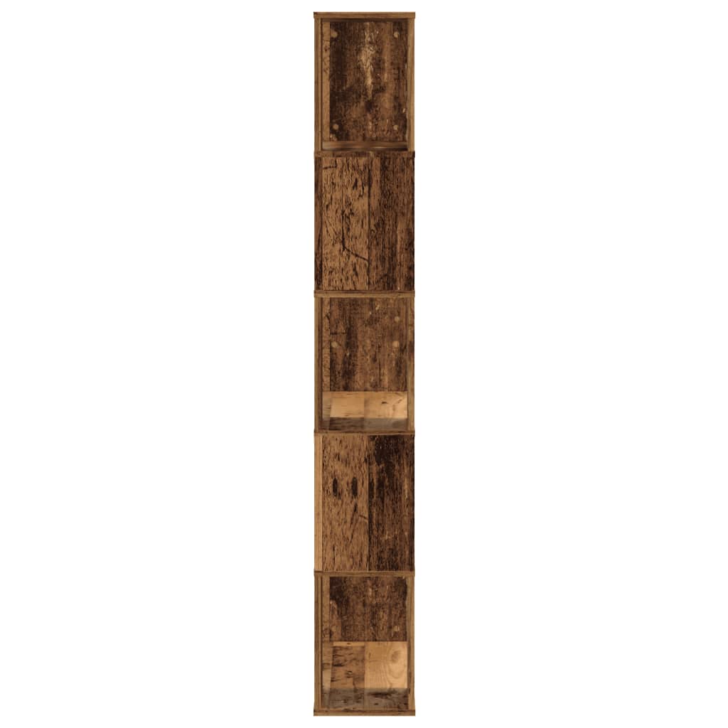 Regal za knjige 5 razina boja staro drvo 80,5x23,5x162,5 drveni