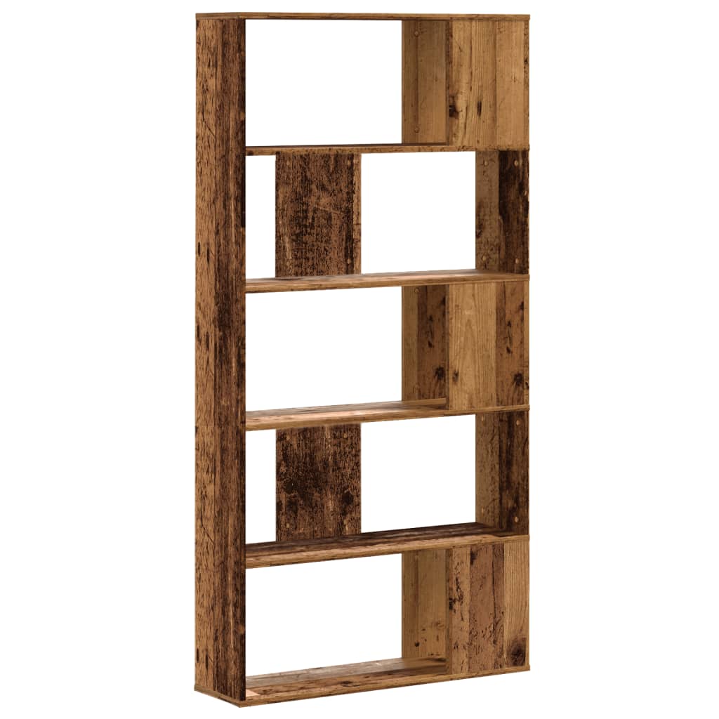 Regal za knjige 5 razina boja staro drvo 80,5x23,5x162,5 drveni