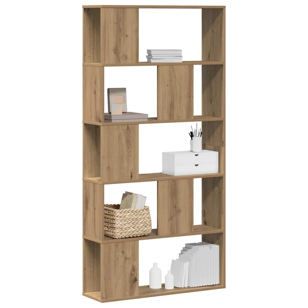 Regal za knjige s 5 razina boja hrasta 80,5x23,5x162,5cm drveni