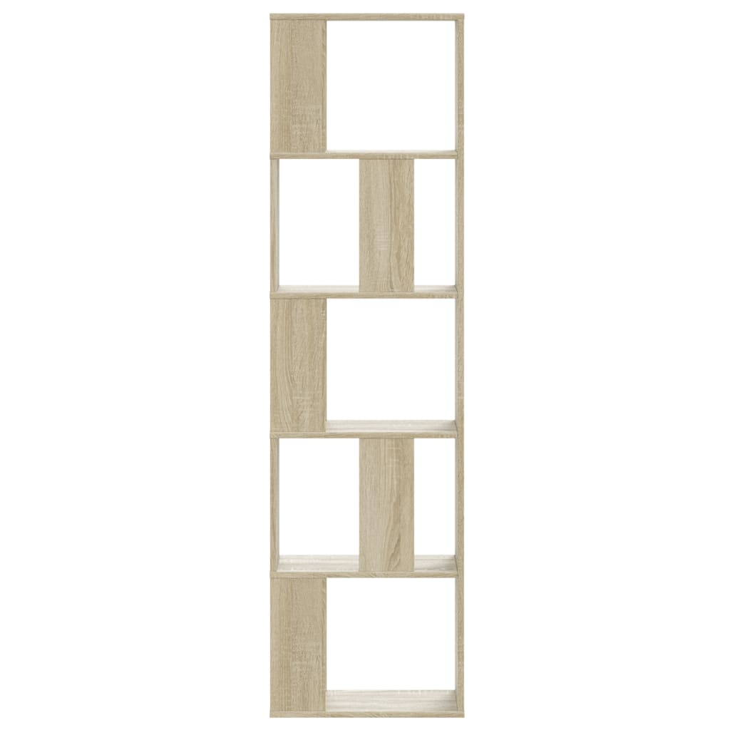 Regal za knjige s 5 razina boja hrasta 45x23,5x162,5 cm drveni