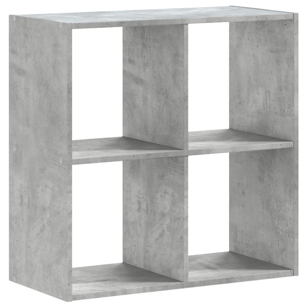 Regal za knjige boja betona 68,5x32x68,5 cm konstruirano drvo