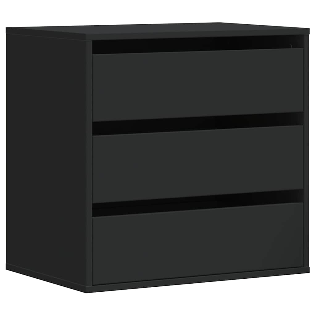 Kutna komoda s ladicama crna 60x41x58 cm od konstruiranog drva