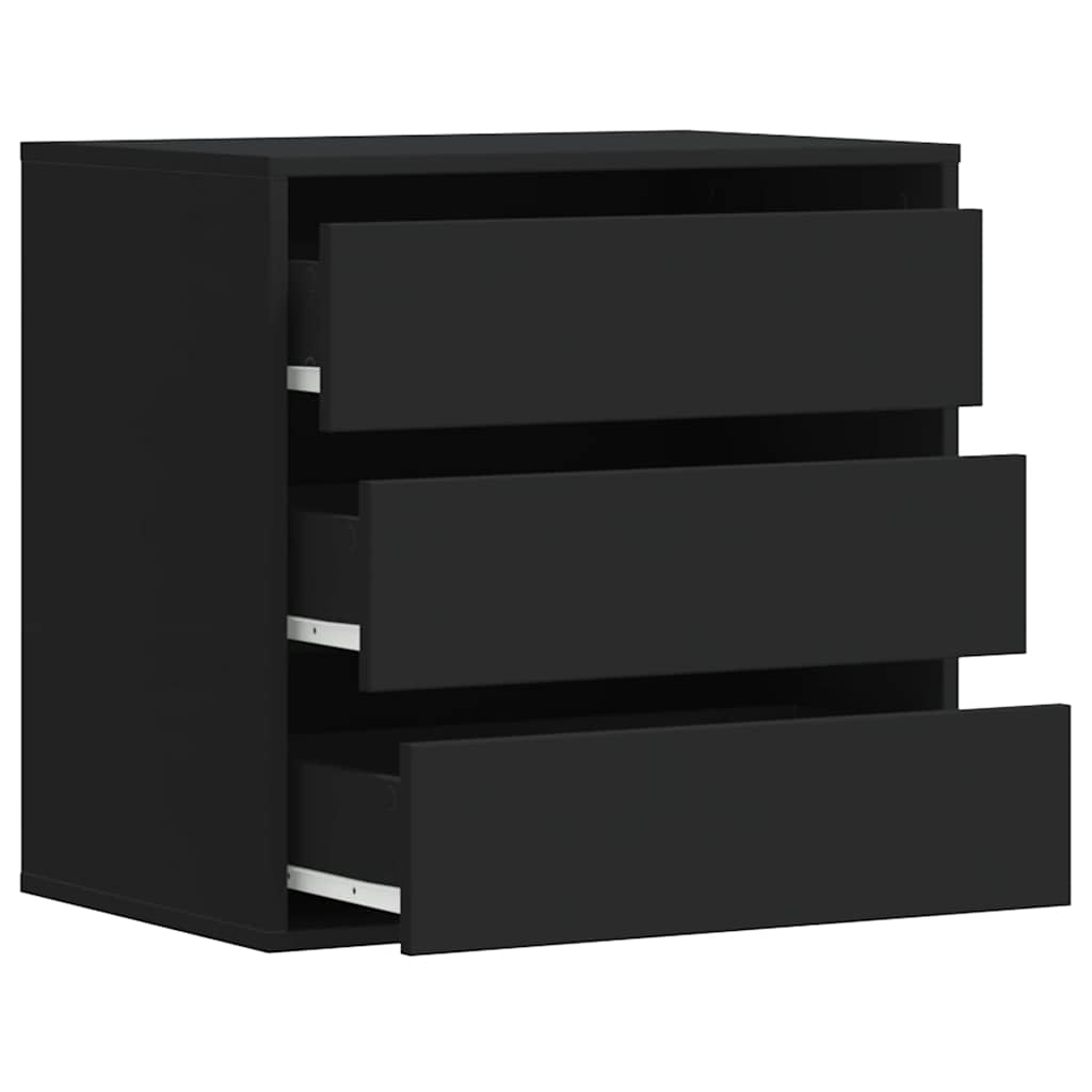 Kutna komoda s ladicama crna 60x41x58 cm od konstruiranog drva