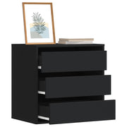Kutna komoda s ladicama crna 60x41x58 cm od konstruiranog drva