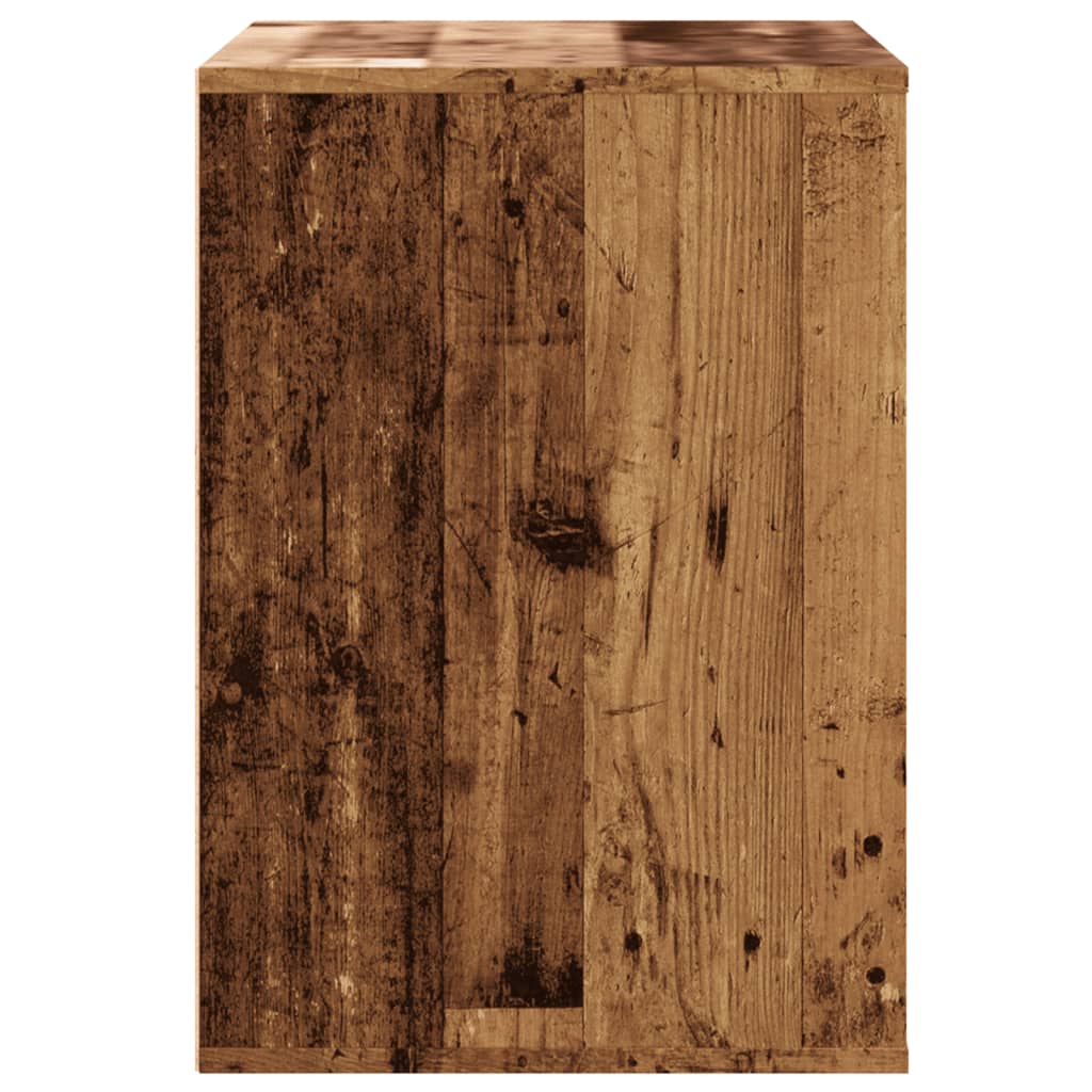 Kutna komoda s ladicama boja staro drvo 80x41x58 cm drveni