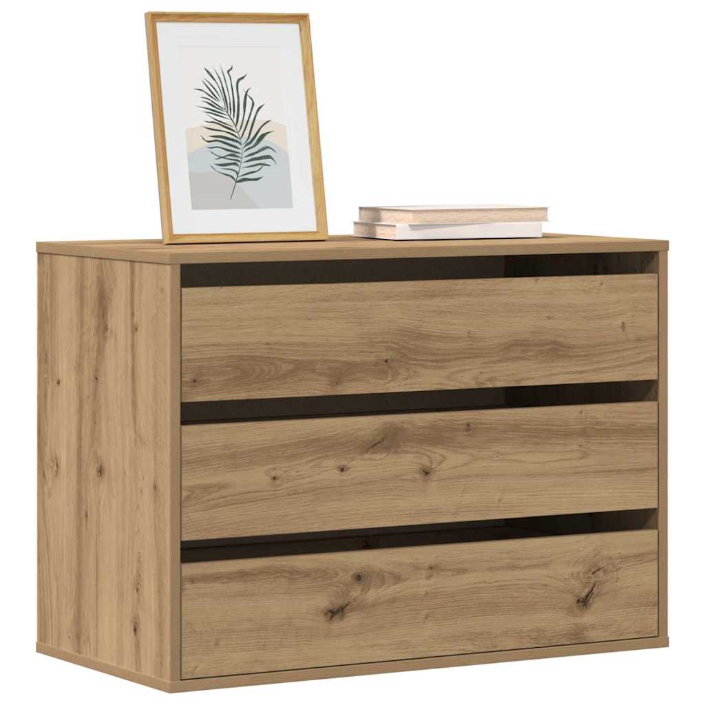 Kutna komoda s ladicama boja artisian hrast 80x41x58 cm drveni
