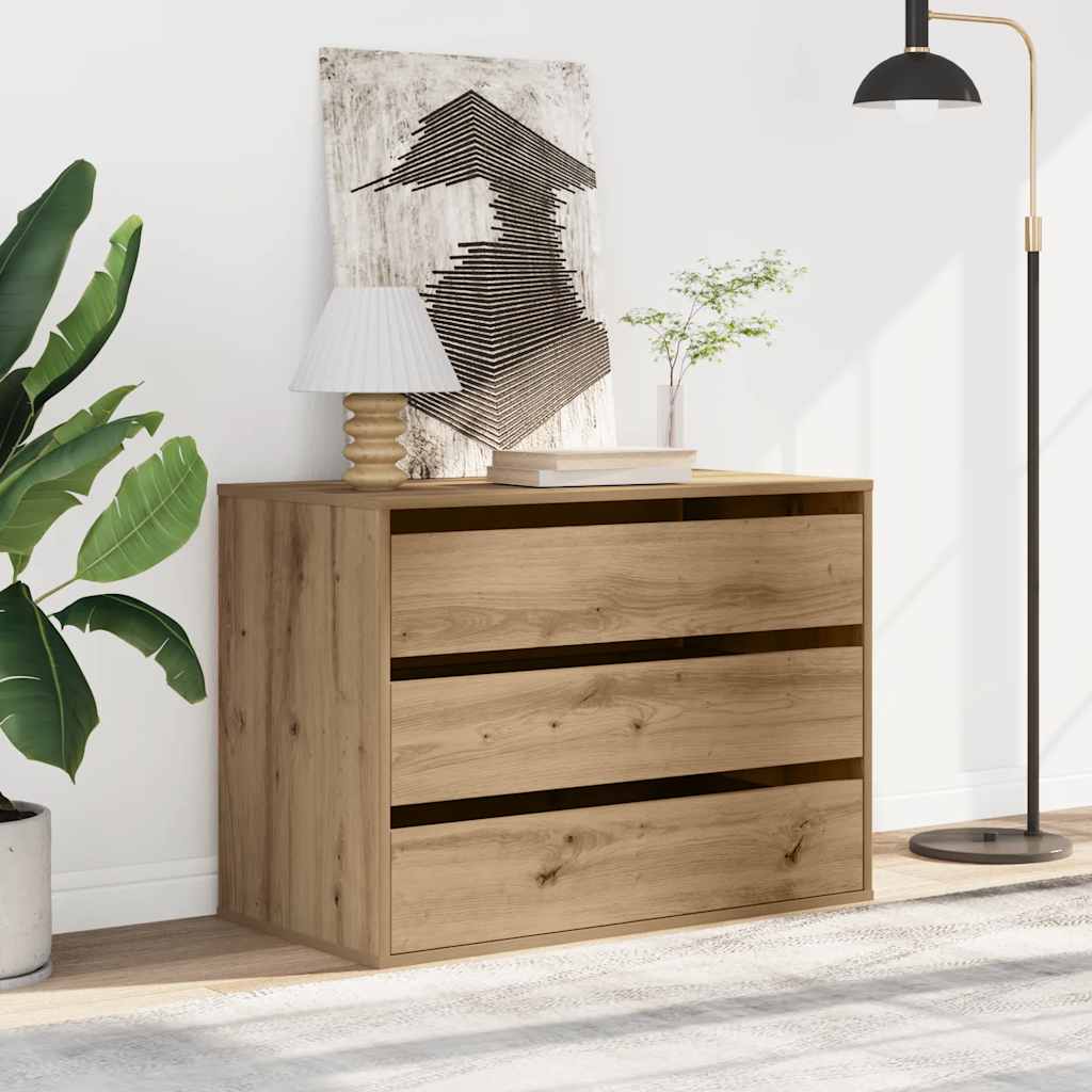 Kutna komoda s ladicama boja artisian hrast 80x41x58 cm drveni