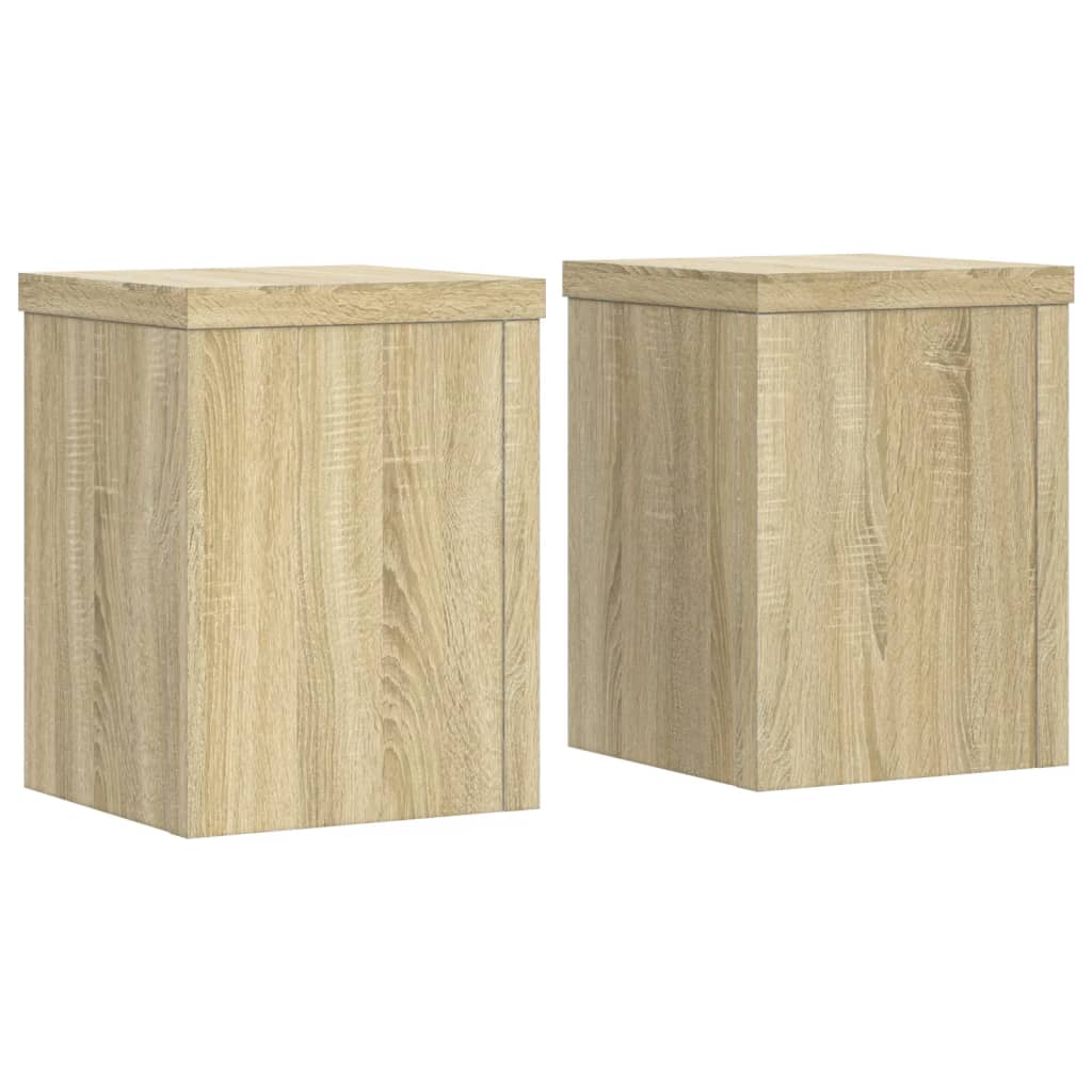 Stalci za biljke 2 kom boja hrasta 15 x 15 x 20 cm drveni