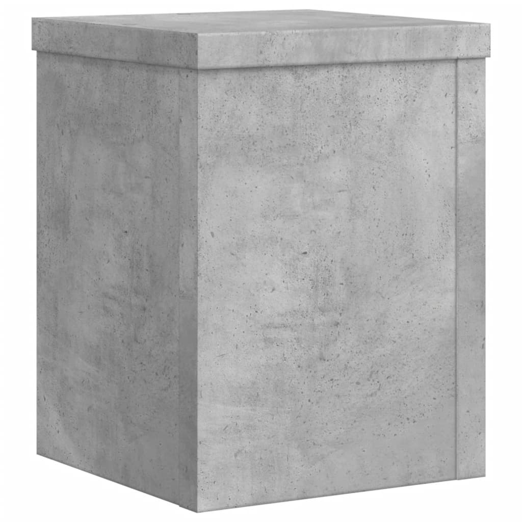 Stalci za biljke 2 kom siva boja betona 15 x 15 x 20 cm drveni