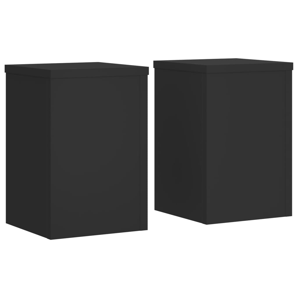Stalci za biljke 2 kom crni 20x20x30 cm konstruirano drvo