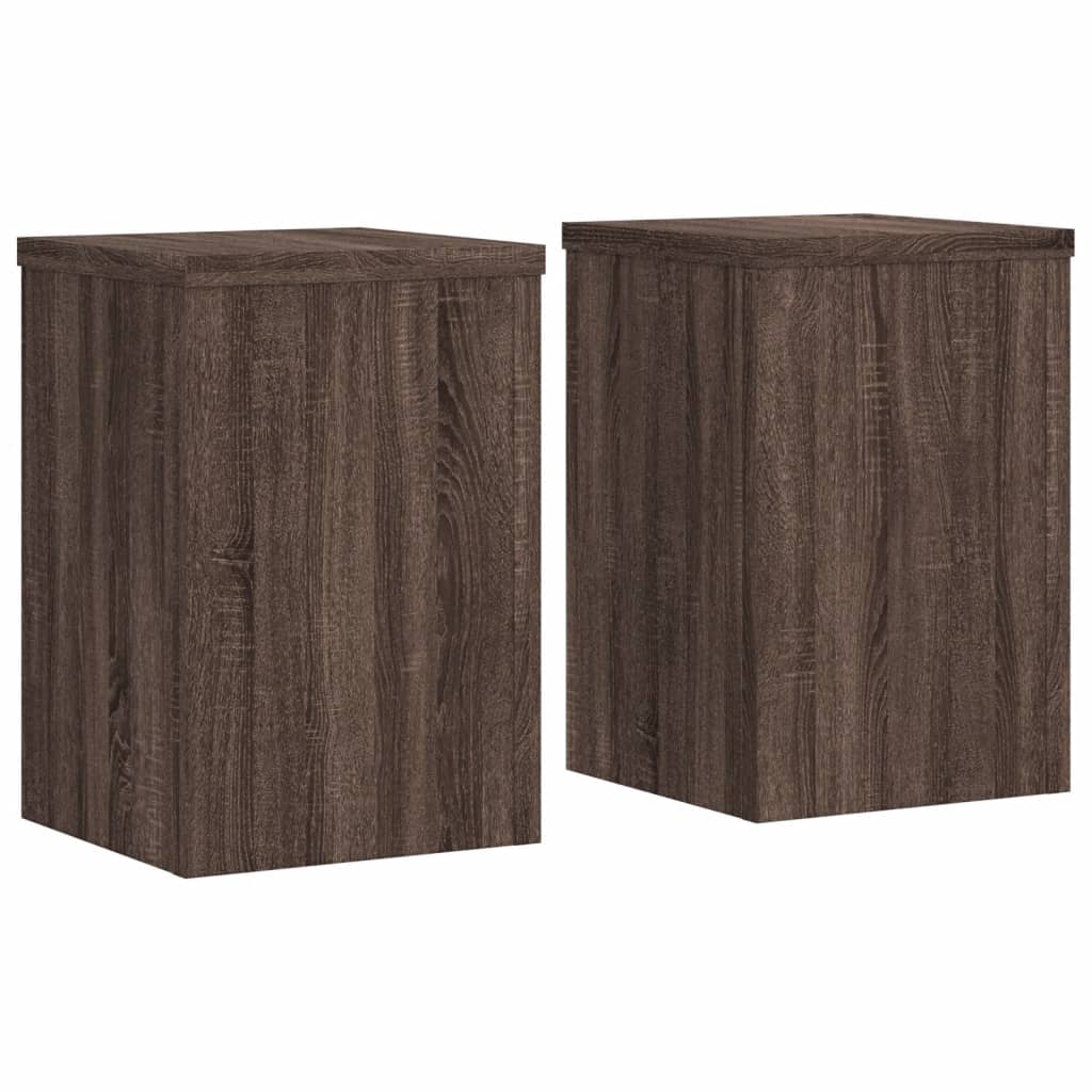 Stalci za biljke 2 kom boja hrasta 20x20x30 cm drveni