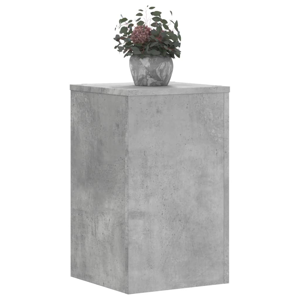 Stalci za biljke 2 kom siva boja betona 30x30x50 cm drveni