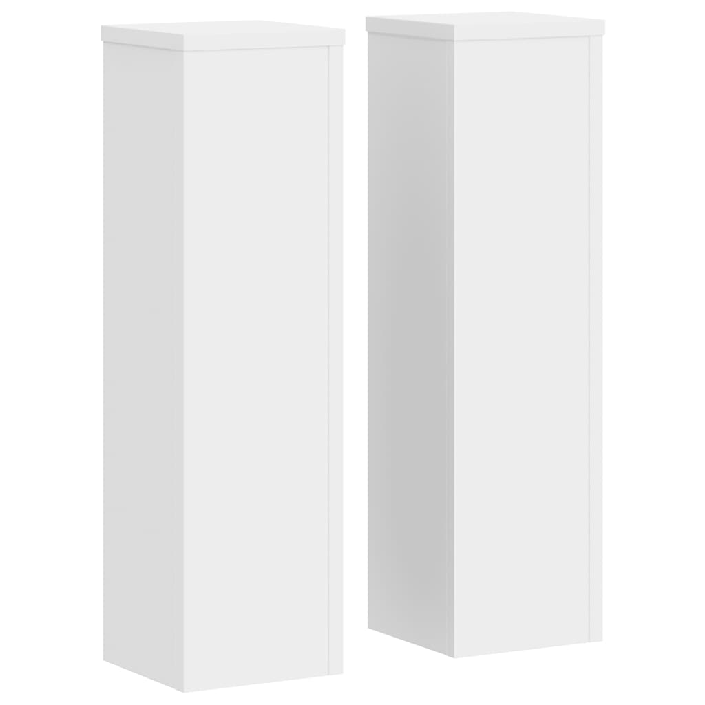 Stalci za biljke 2 kom bijeli 17 x 17 x 60 cm konstruirano drvo