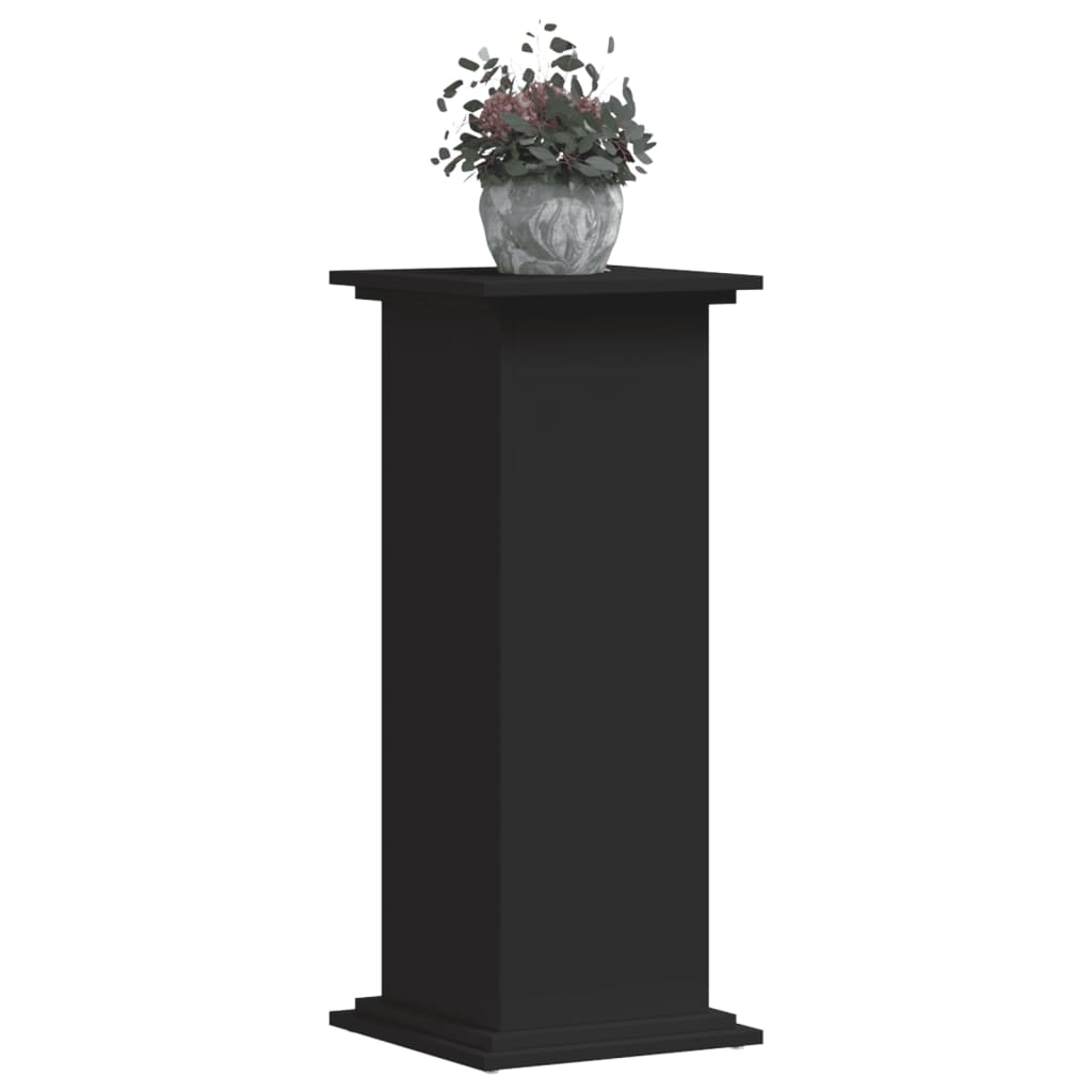 Stalak za biljke crni 33x33x80 cm konstruirano drvo