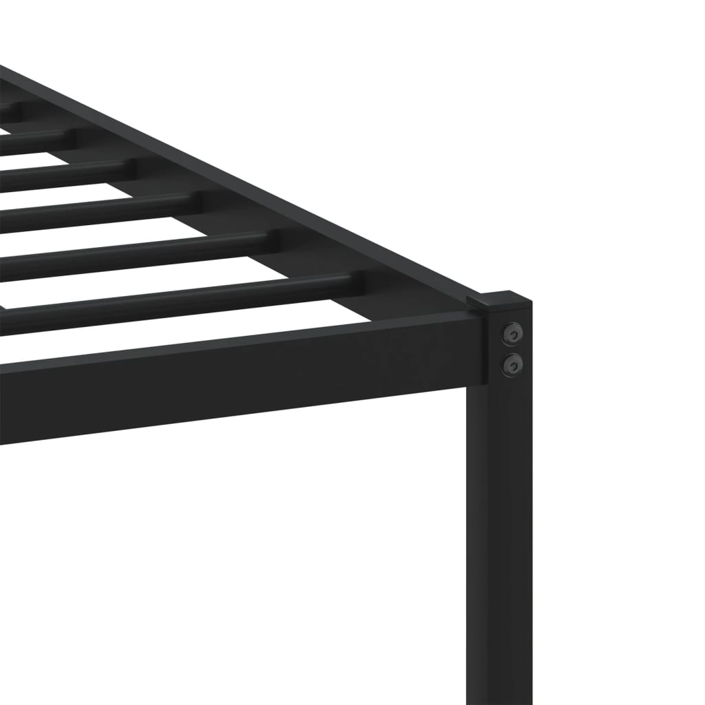 Metalni okvir kreveta bez madraca boja hrasta 75x190 cm