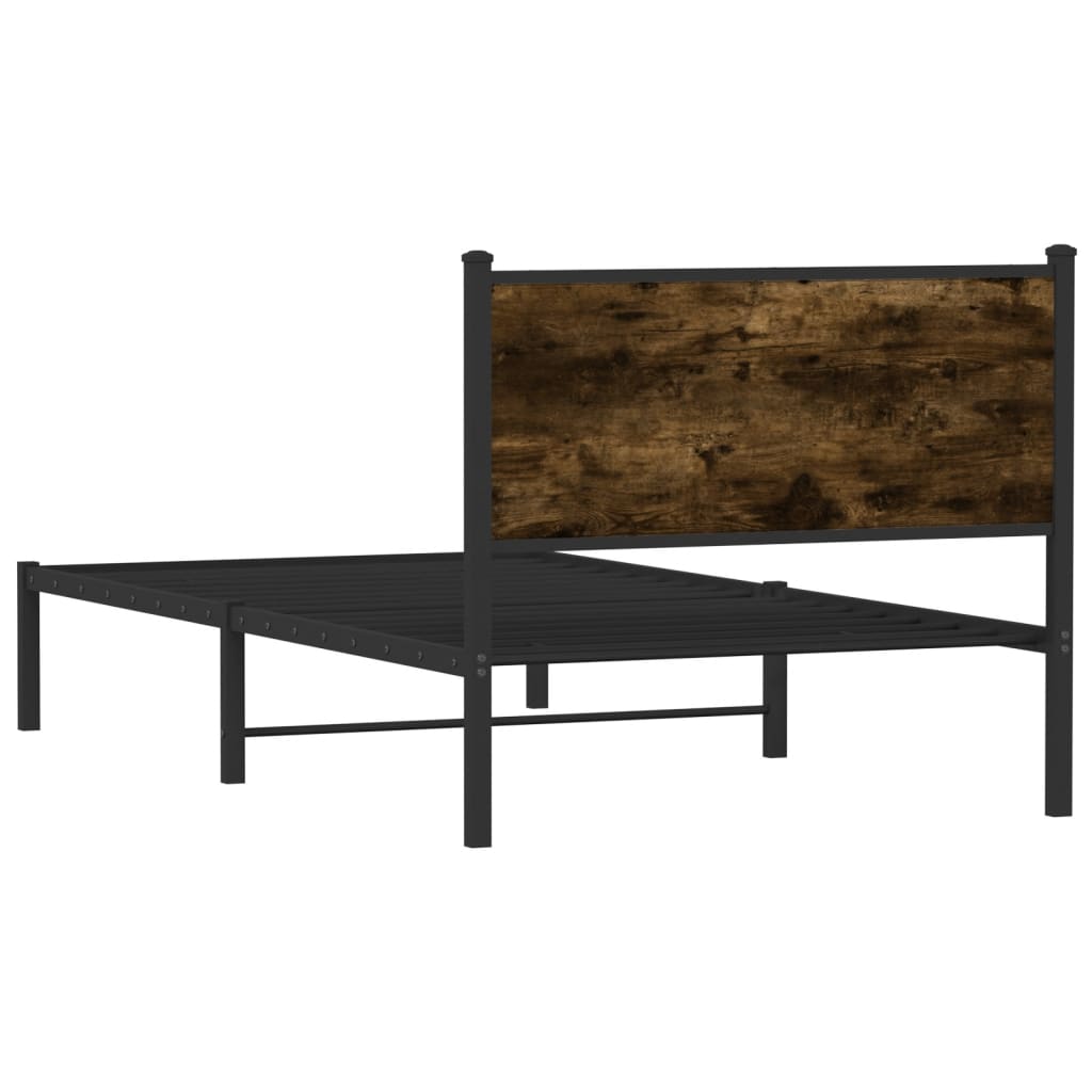 Metalni okvir kreveta bez madraca boja hrasta 100x190 cm
