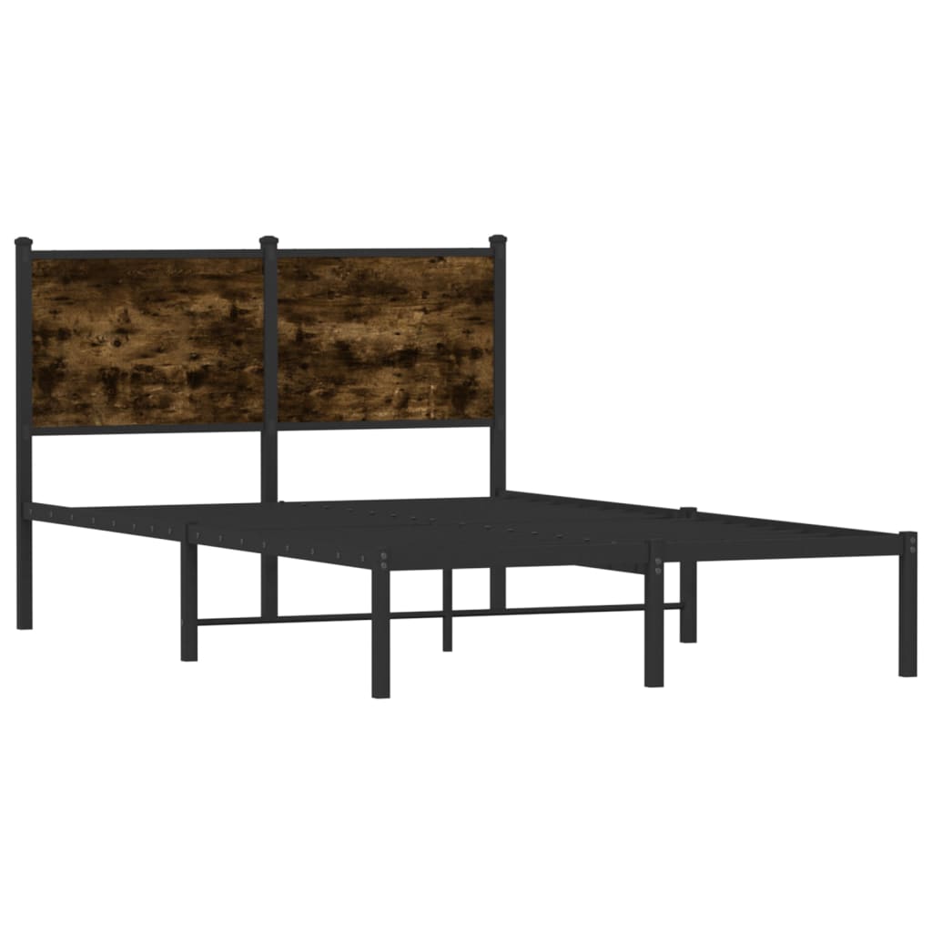 Metalni okvir kreveta bez madraca boja hrasta 120x200 cm