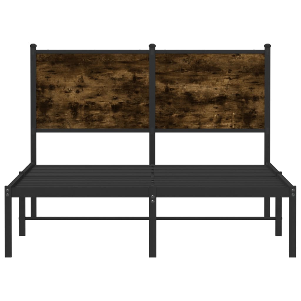 Metalni okvir kreveta bez madraca boja hrasta 120x200 cm