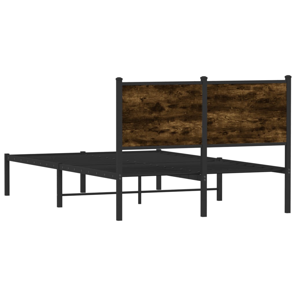Metalni okvir kreveta bez madraca boja hrasta 120x200 cm