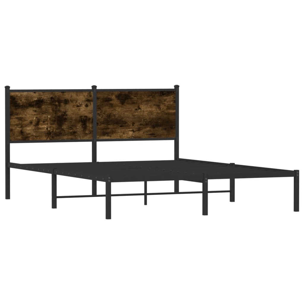 Metalni okvir kreveta bez madraca boja hrasta 140x190 cm