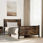 Metalni okvir kreveta bez madraca boja hrasta 107x203 cm