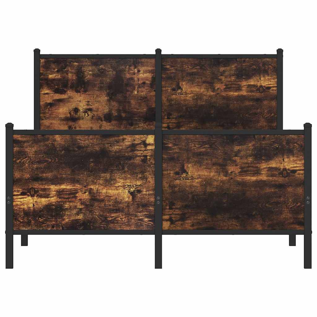 Metalni okvir kreveta bez madraca boja hrasta 120x190 cm