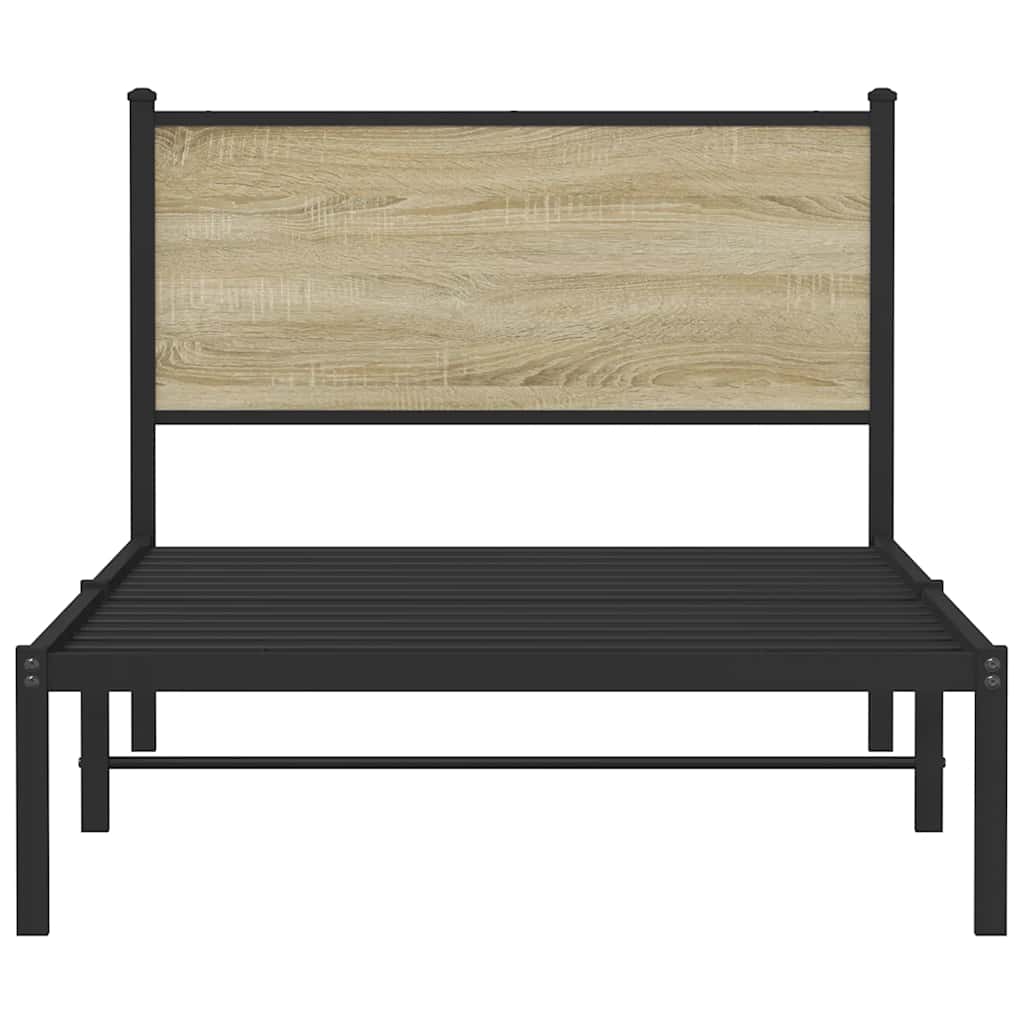 Metalni okvir kreveta bez madraca boja hrasta sonome 100x190 cm
