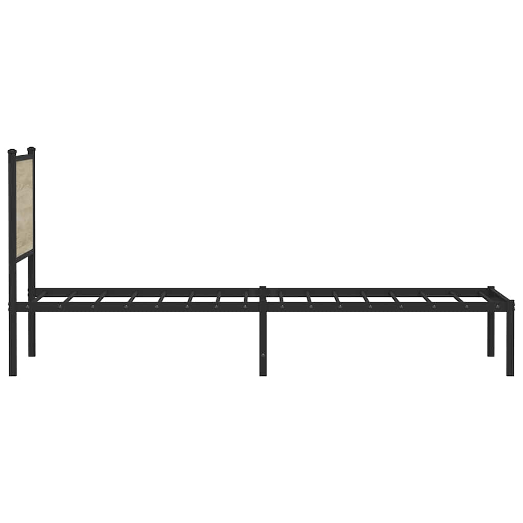 Metalni okvir kreveta bez madraca boja hrasta sonome 100x190 cm