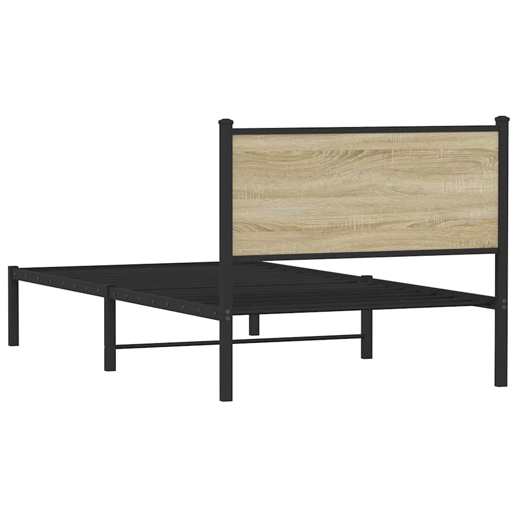 Metalni okvir kreveta bez madraca boja hrasta sonome 100x190 cm