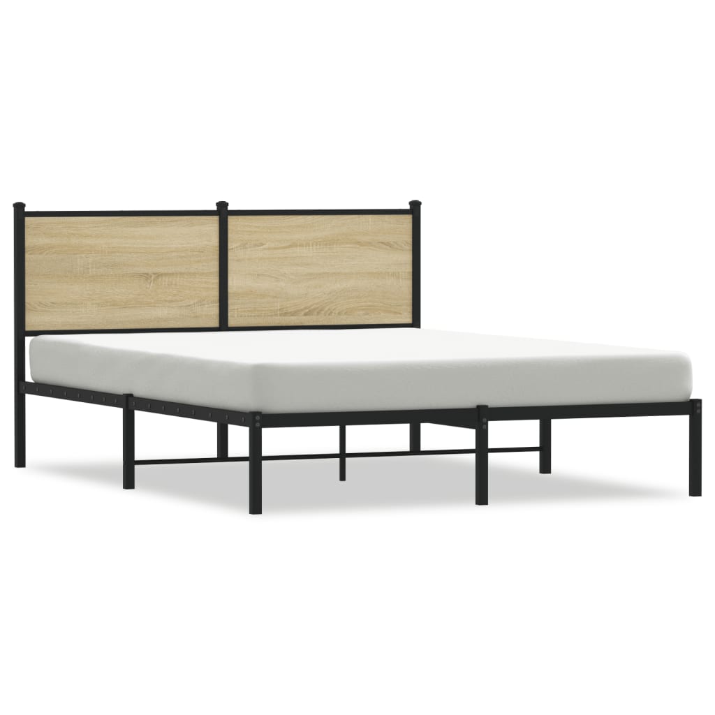 Metalni okvir kreveta bez madraca boja hrasta sonome 140x190 cm