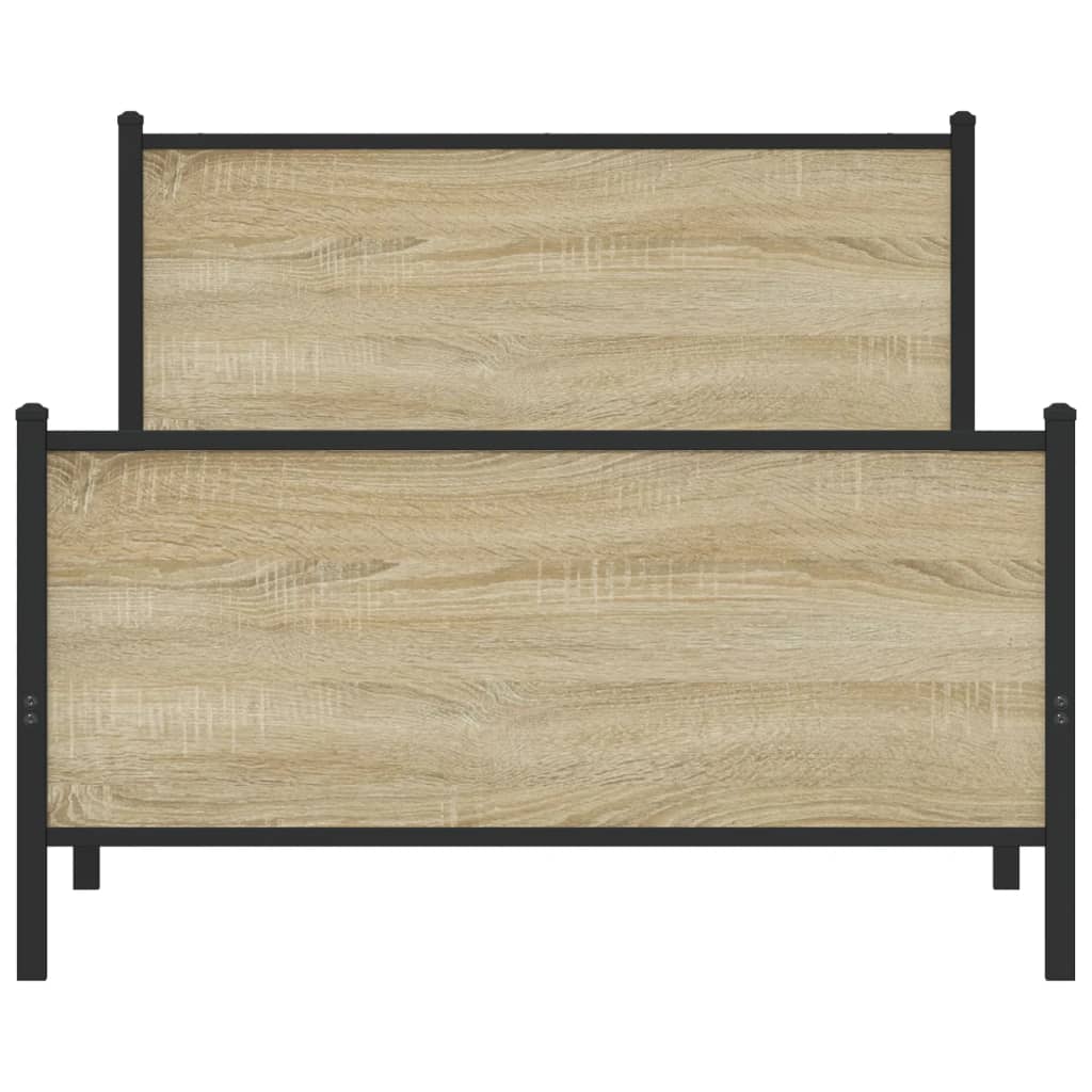 Metalni okvir kreveta bez madraca boja hrasta sonome 100x190 cm