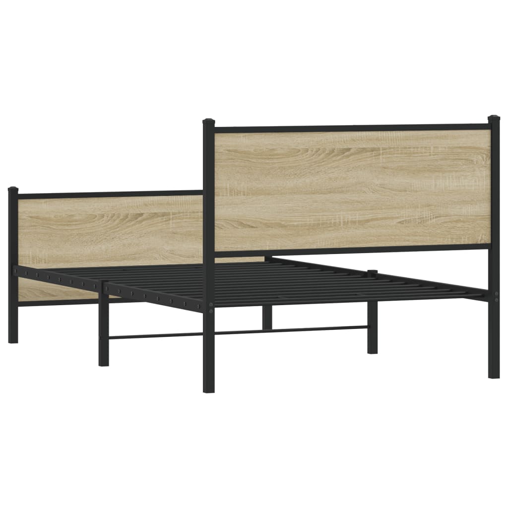Metalni okvir kreveta bez madraca boja hrasta sonome 100x190 cm