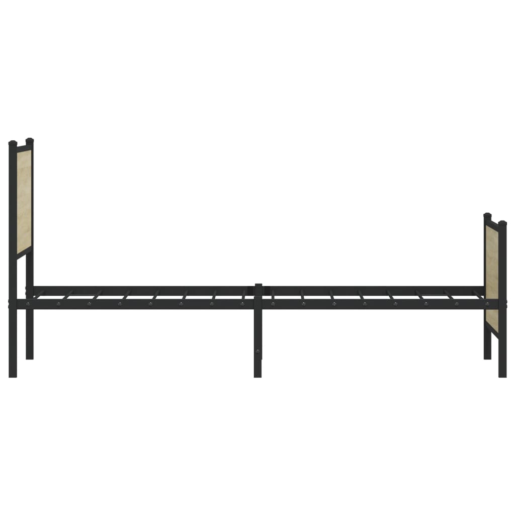 Metalni okvir kreveta bez madraca boja hrasta sonome 100x200 cm