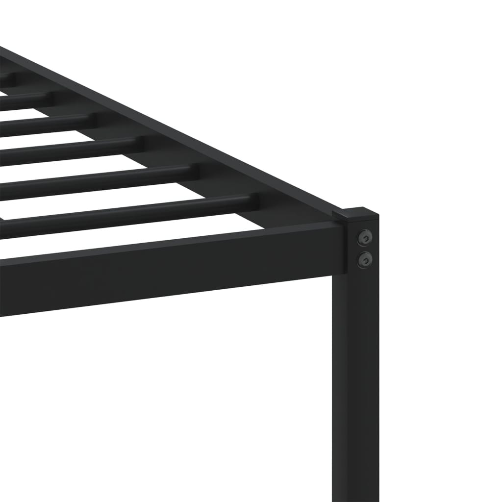 Metalni okvir kreveta bez madraca smeđi hrast 100x190 cm