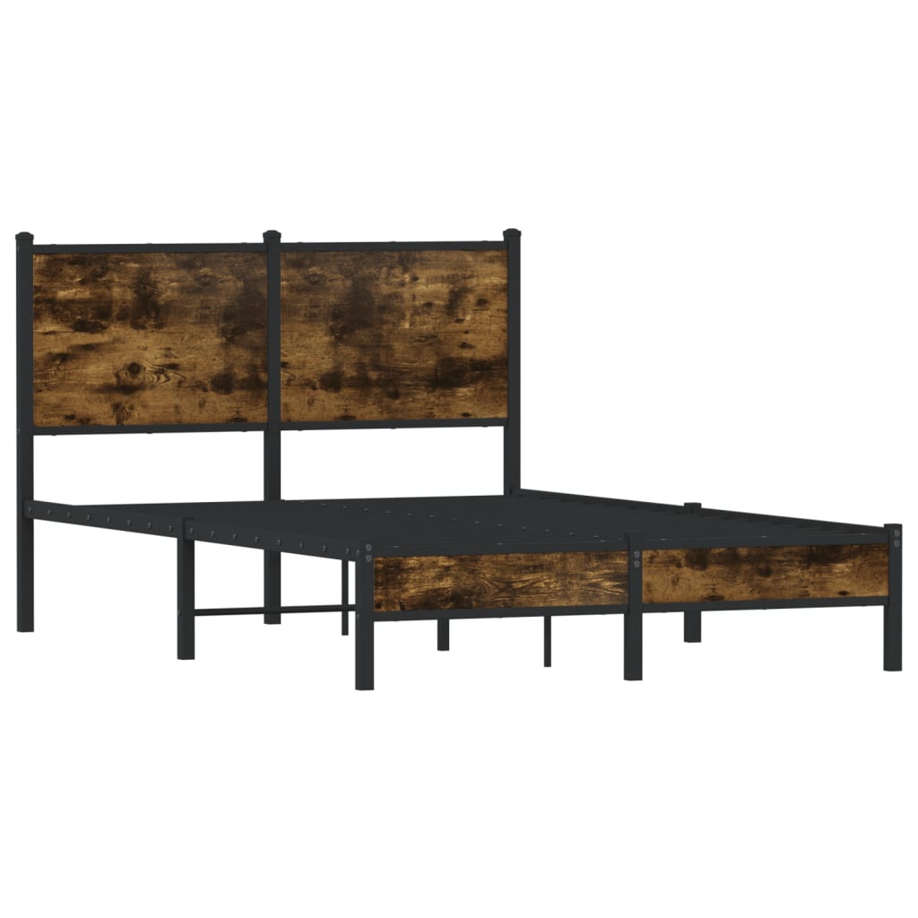 Metalni okvir kreveta bez madraca boja hrasta 120x200 cm
