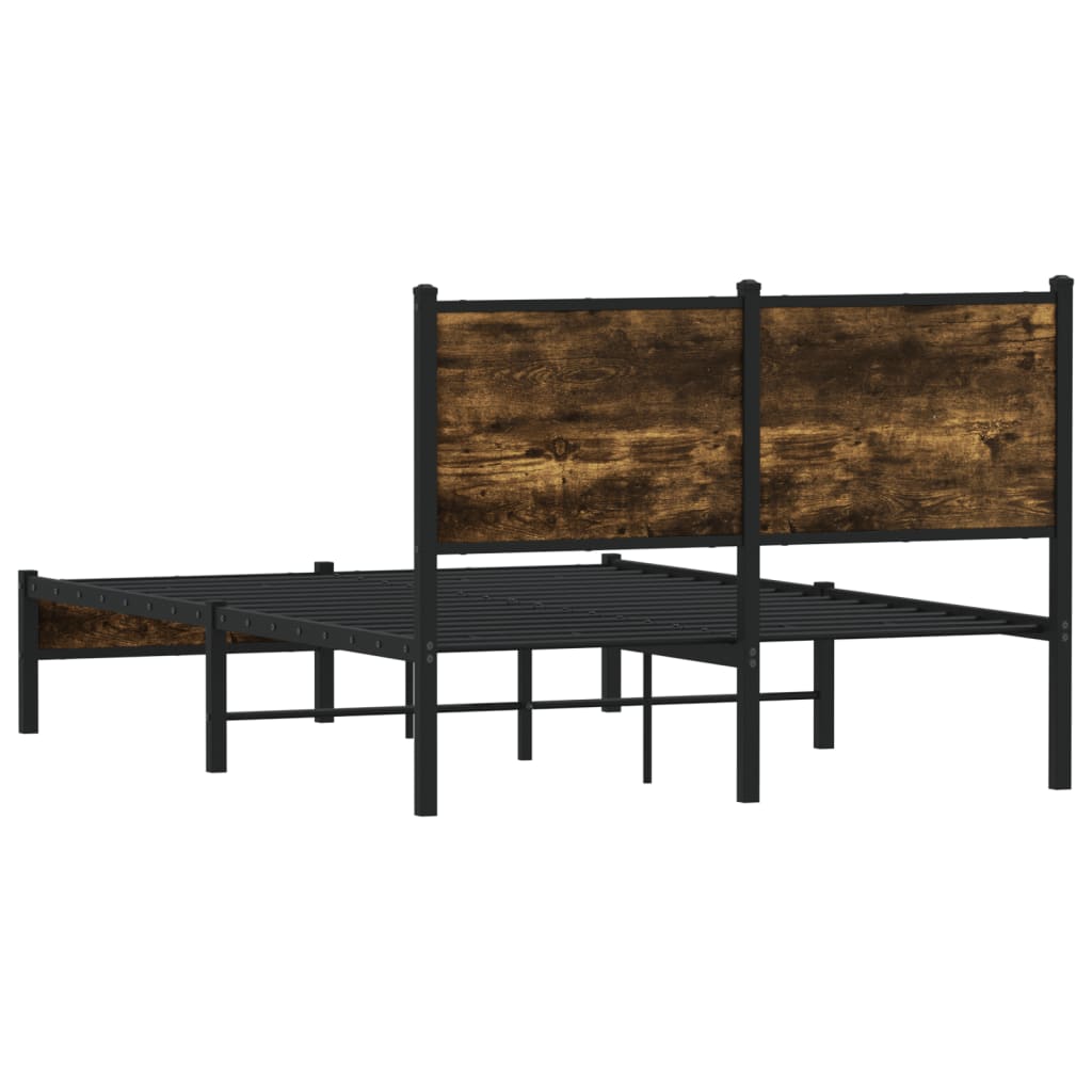 Metalni okvir kreveta bez madraca boja hrasta 120x200 cm