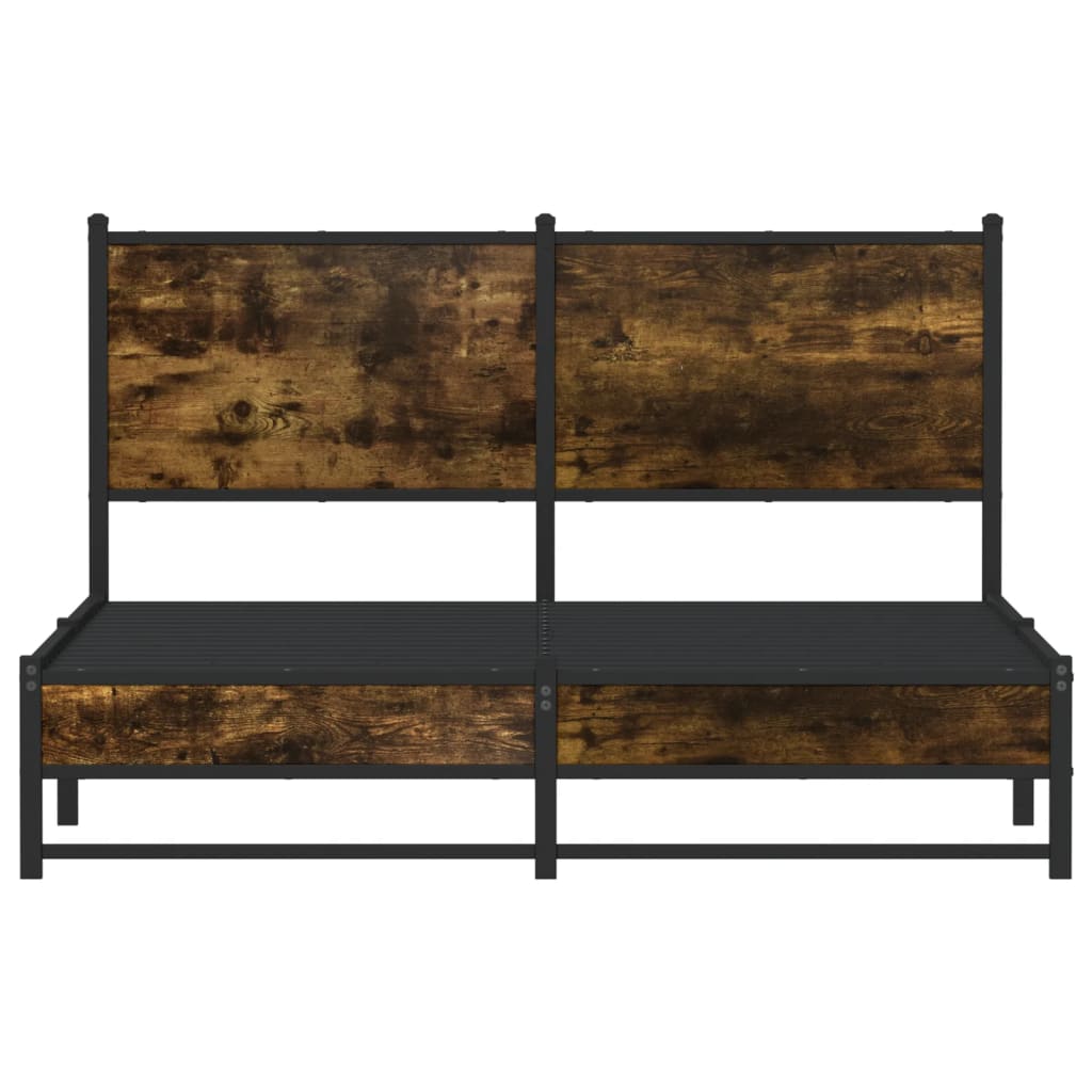 Metalni okvir kreveta bez madraca boja hrasta 140x190 cm