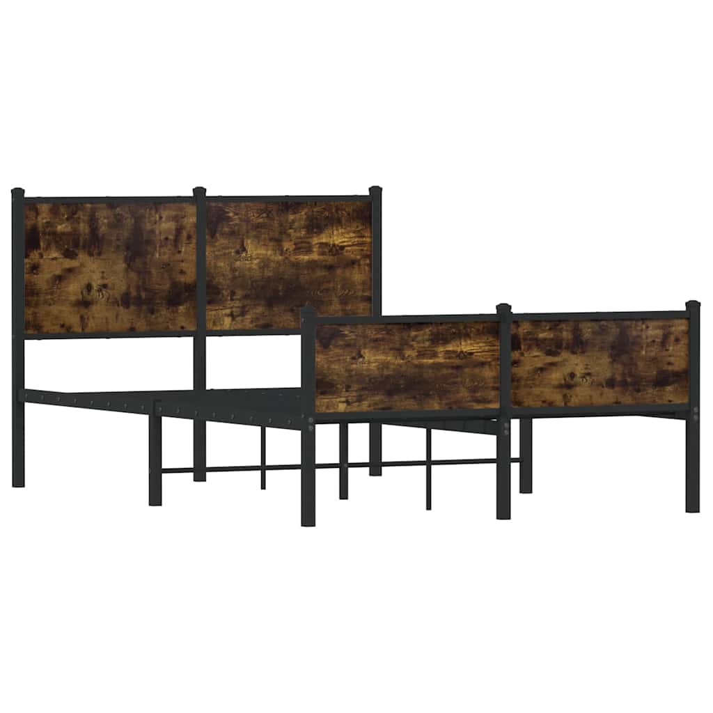 Metalni okvir kreveta bez madraca boja hrasta 120x190 cm