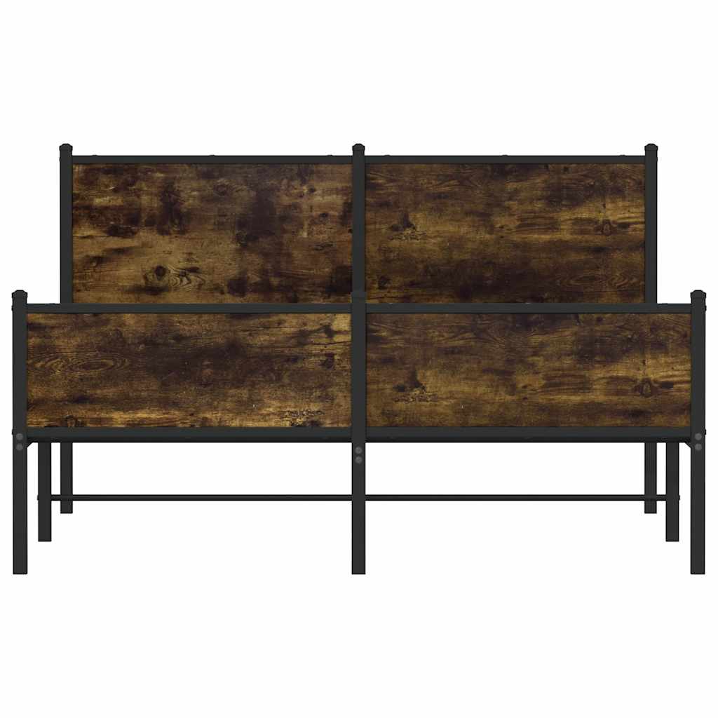 Metalni okvir kreveta bez madraca boja hrasta 140x190 cm