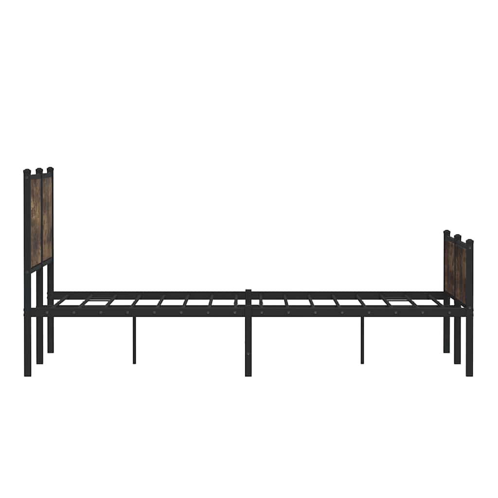 Metalni okvir kreveta bez madraca boja hrasta 140x190 cm