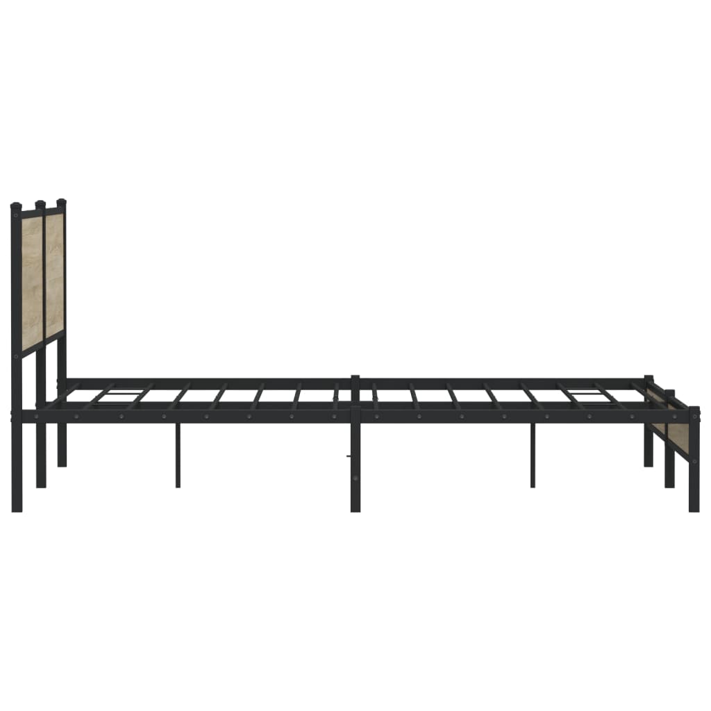 Metalni okvir kreveta bez madraca boja hrasta sonome 160x200 cm