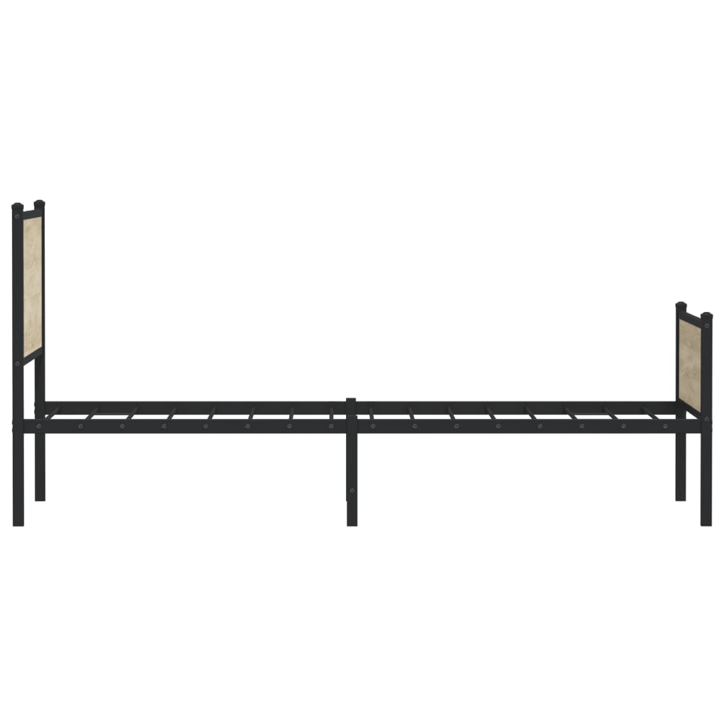 Metalni okvir kreveta bez madraca boja hrasta sonome 107x203 cm