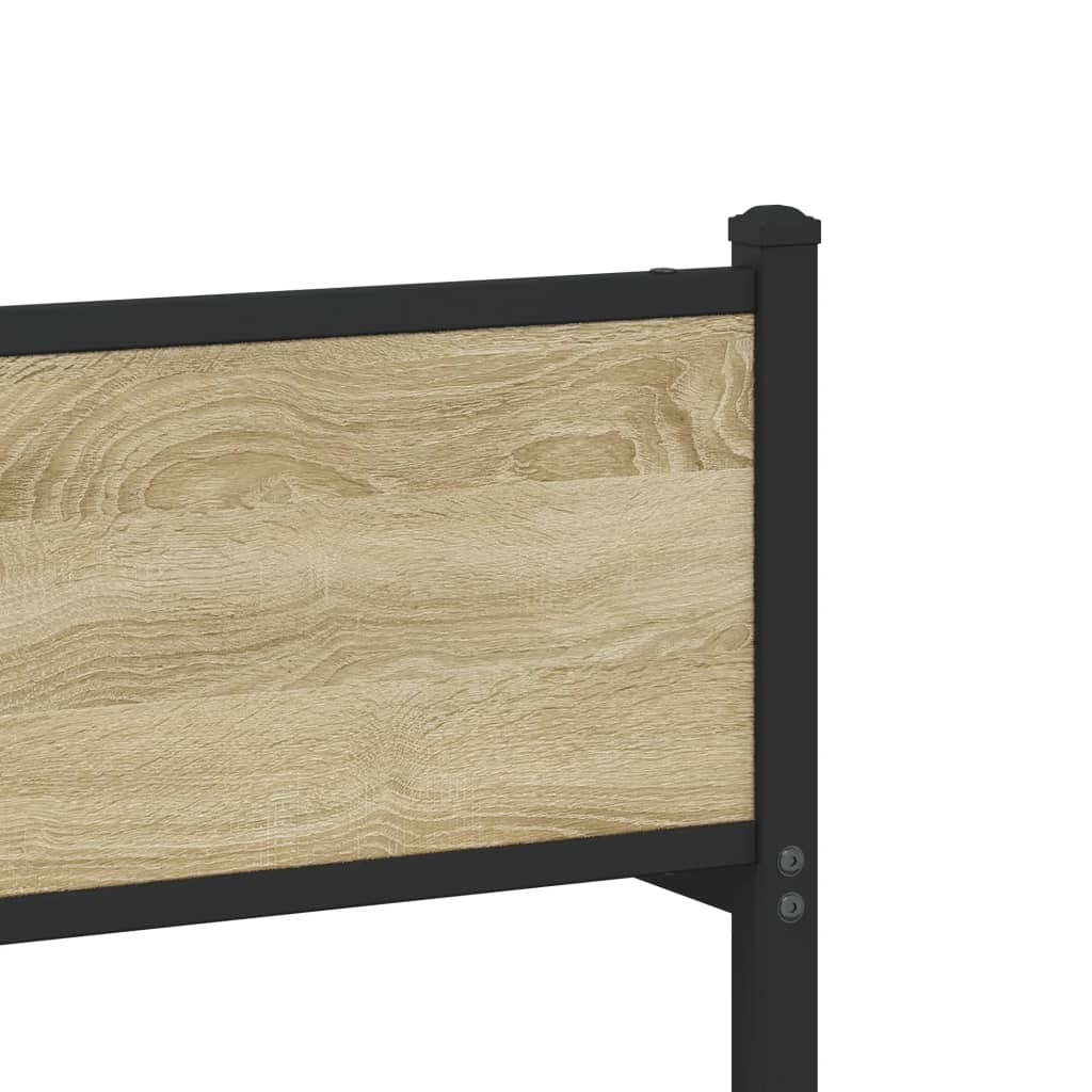Metalni okvir kreveta bez madraca boja hrasta sonome 107x203 cm