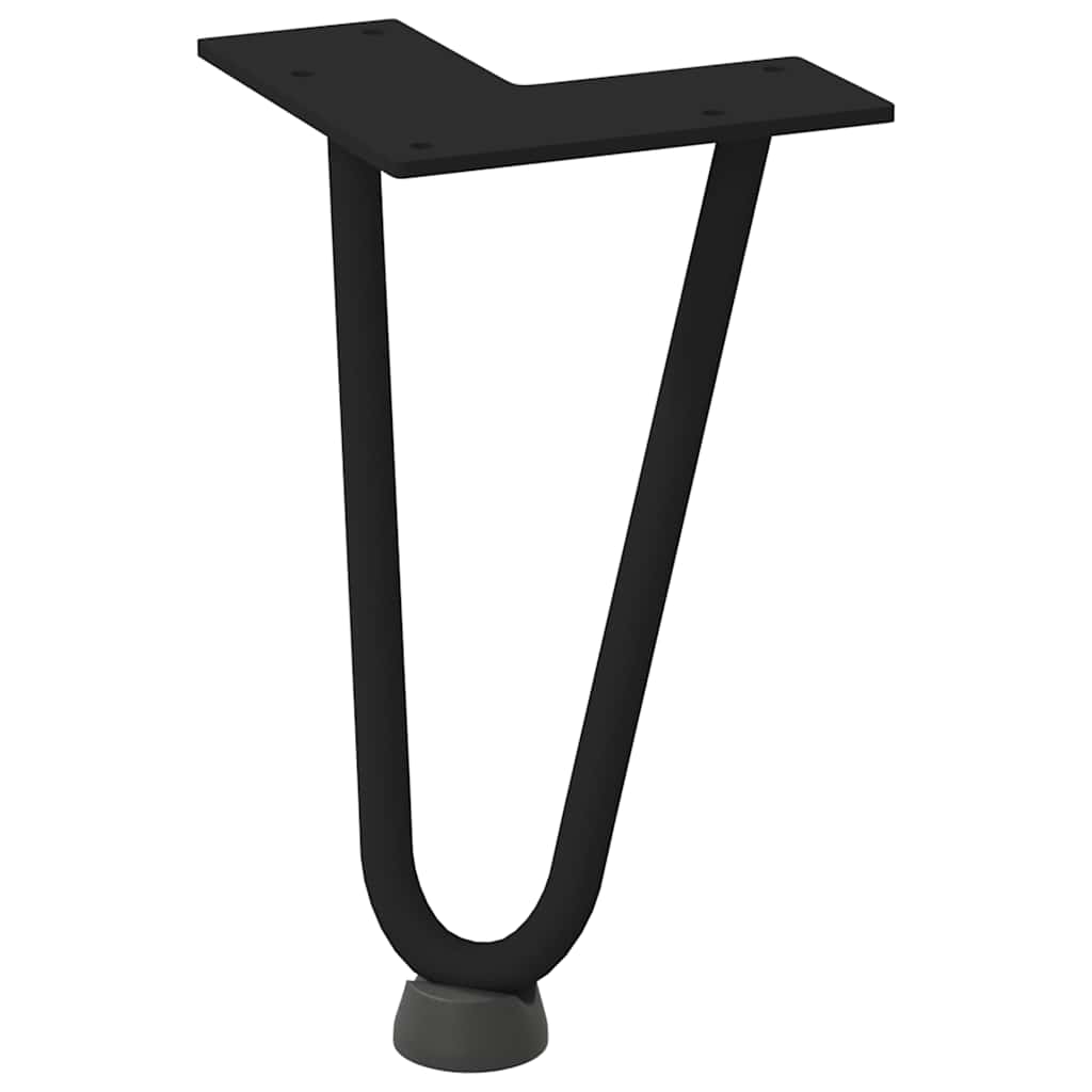 Noge s ukosnicama za stolić za kavu 4 kom. Crne 20 cm Puni čelik