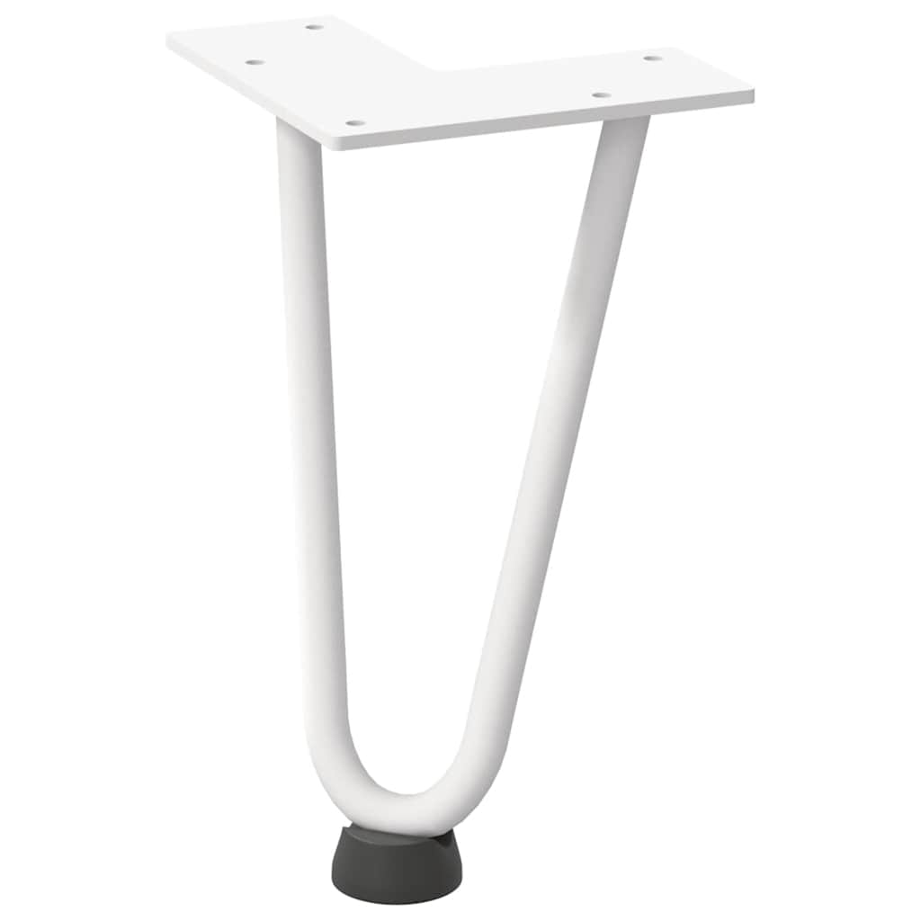 Noge s ukosnicama za stolić za kavu 4 kom. bijele 20 cm, puni čelik